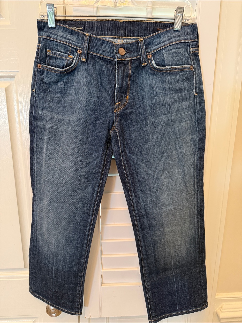 Citizens Of Humanity Dark Blue Cropped Jeans